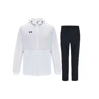 Under Armour Однотонная куртка с длинными рукавами и принтом логотипа, повседневный спортивный комплект для мужчин 21600411-100+21600709-001 M