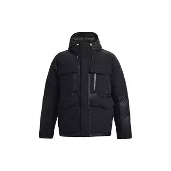 Under Armour однотонная куртка с прямыми рукавами, мужская верхняя одежда, черная 1372653-001 M