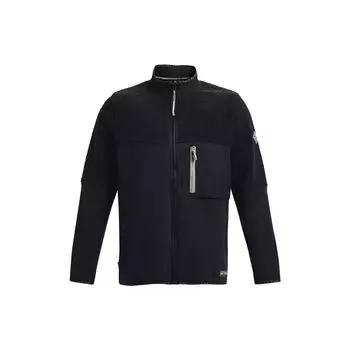 Куртка с молнией на шее однотонная Under Armour с длинным рукавом мужская куртки Черный 1373277-001 XL