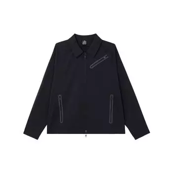 Under Armour Однотонная мужская куртка с длинным рукавом и застежкой-молнией, черный цвет 1383029-001 L