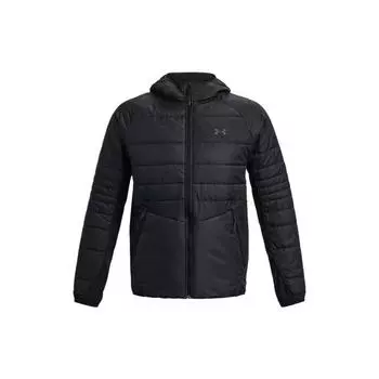 Under Armour Однотонная мужская куртка с воротником-стойкой на молнии, плотная, черная 1378494-001 3XL