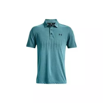 Under Armour Однотонная мужская рубашка-поло с логотипом, цвет синий 1370098-400 M