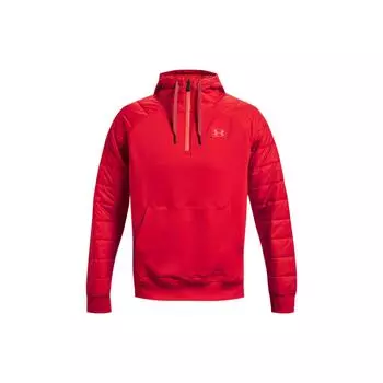 Under Armour Однотонная мужская толстовка с капюшоном и застежкой-молнией, с длинным рукавом, цвет красный 1368675-600 XL