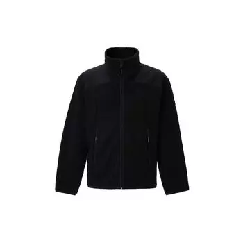 Under Armour Однотонная повседневная флисовая куртка с воротником-стойкой и длинными рукавами, мужская куртка черного цвета 1378845-001 XL
