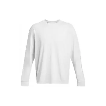 Under Armour Однотонная повседневная футболка для тренировок в тяжелом весе с длинным рукавом и заниженной линией плеч, мужские топы, белая 1382890-100 S