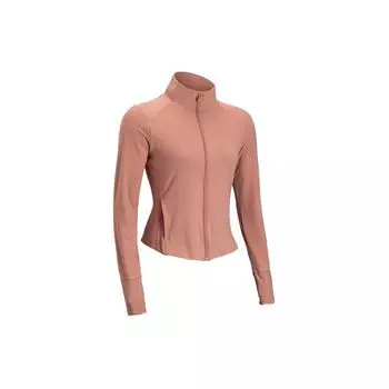 Under Armour Однотонная повседневная куртка с воротником-стойкой на молнии с длинным рукавом, женская куртка розового цвета 1379157-696 S