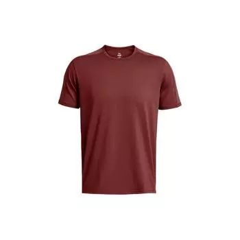 Under Armour Однотонная повседневная облегающая футболка с коротким рукавом для мужчин, топы темно-бордового цвета 1379670-688 S