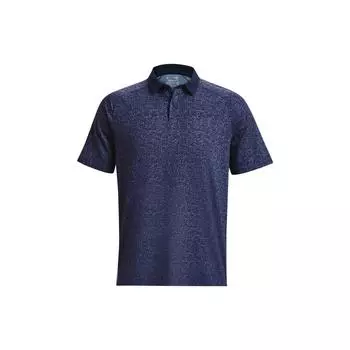 Under Armour, однотонная повседневная рубашка-поло с короткими рукавами, мужские топы, темно-синий 1377294-410 L