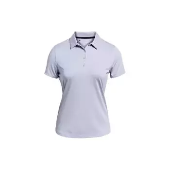 Under Armour Однотонная повседневная рубашка-поло Slim Fit для женщин, топы светло-голубого фиолетового цвета 1383612-539 M