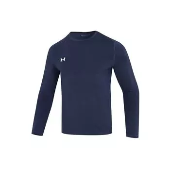 Under Armour Однотонная повседневная спортивная футболка с принтом и круглым вырезом, длинным рукавом, мужские топы Academy-Blue 22600307-408 4XL