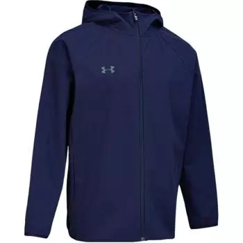 Under Armour Однотонная повседневная спортивная куртка с капюшоном и длинными рукавами, дышащая, унисекс, куртки, темно-синие 24600410-409 2XL