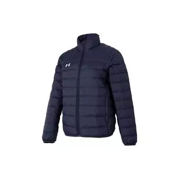Under Armour однотонная повседневная стеганая куртка-пуховик унисекс с воротником-стойкой темно-синего цвета 23600804-409 XL