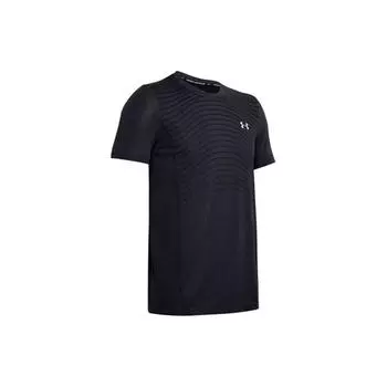 Under Armour однотонная прямая футболка с круглым вырезом мужские топы черные 1351450-001 S