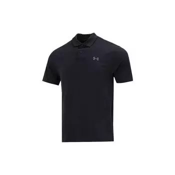 Under Armour Однотонная рубашка поло с коротким рукавом и вышитым логотипом, мужские рубашки поло, черная 1368122-001 M