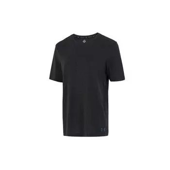 Under Armour Однотонная сетка с круглым вырезом, спортивная прямая футболка с короткими рукавами, мужские топы, черные 1373724-001 M