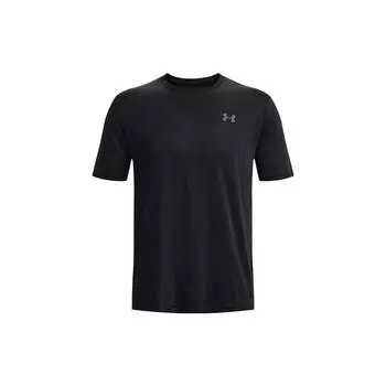 Under Armour однотонная спортивная дышащая футболка с коротким рукавом и коротким рукавом, мужские топы, черные 1370951-001 M