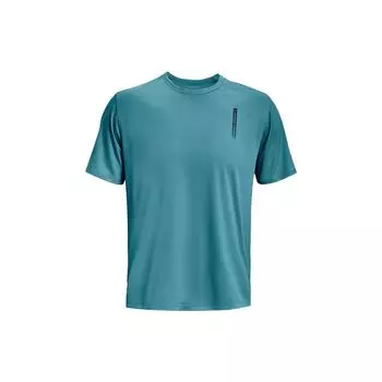 Under Armour однотонная спортивная дышащая футболка с круглым вырезом и коротким рукавом, мужские топы, светло-зеленые 1370362-433 M