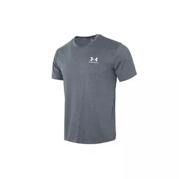 Under Armour однотонная спортивная футболка для фитнеса с короткими рукавами, мужские топы, серая 1373997-012 S