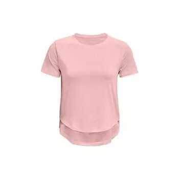 Under Armour Однотонная спортивная футболка для фитнеса, бега, тренировок, эластичная, удобная, дышащая, повседневная, с круглым вырезом, коротким рукавом, женские топы 1366129-676 M