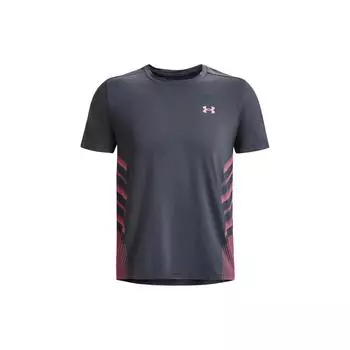 Under Armour однотонная спортивная футболка с коротким рукавом с круглым вырезом, мужские топы, темно-серый 1376518-044 M