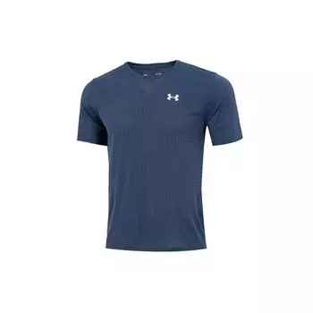 Under Armour однотонная спортивная футболка с круглым вырезом и принтом логотипа, мужские топы, синие 1370365-408 M