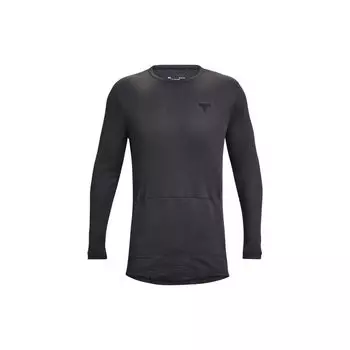 Under Armour Однотонная спортивная футболка с круглым вырезом и длинным рукавом для тренировок, мужская, серая 1367095-010 M