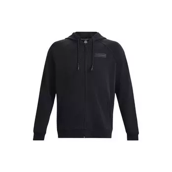Under Armour Однотонная спортивная куртка с капюшоном и застежкой-молнией, мужская, черная 1382112-001 S