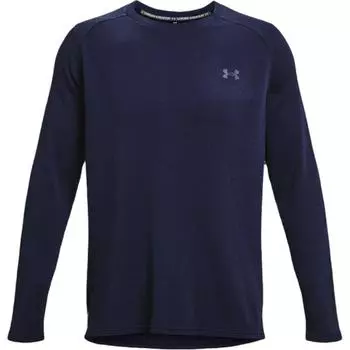 Under Armour Однотонная спортивная толстовка с круглым вырезом и длинным рукавом, мужская толстовка темно-синего цвета 1373179-410 XL