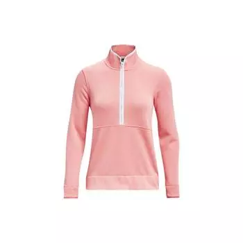 Under Armour Однотонная спортивная толстовка с воротником-стойкой и полумолнией, женские толстовки с капюшоном, розовая 1382923-673 XS