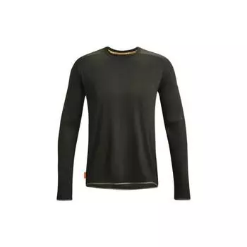 Under Armour Однотонная светоотражающая футболка с круглым вырезом и длинными рукавами, мужские топы, барокко-зеленый 1370038-310 M