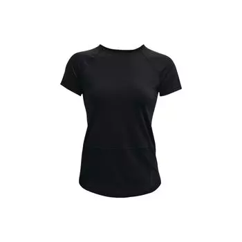 Under Armour Однотонная свободная футболка с круглым вырезом, женские топы, черный цвет 1370867-001 XS