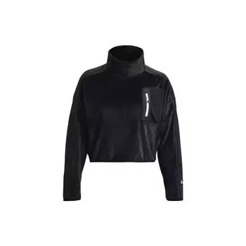Under Armour Однотонная свободная толстовка с длинным рукавом, женские толстовки с капюшоном, черная 1373976-001 XL