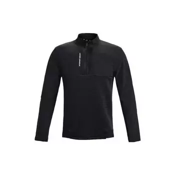 Under Armour однотонная толстовка с буквенным принтом и половиной молнии с длинными рукавами, мужские топы, черные 1373409-001 S