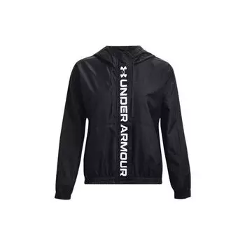 Under Armour однотонная толстовка с капюшоном и надписью на молнии в винтажном стиле, женские куртки, черный цвет 1369845-001 S