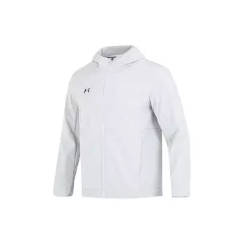 Under Armour Однотонная толстовка с капюшоном и буквенным принтом на молнии, мужские куртки светло-серого цвета 22600401-009 M