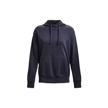 Under Armour Однотонная толстовка с капюшоном и большим карманом, с длинным рукавом, на шнурке, женская толстовка темно-синего цвета 1373026-558 M