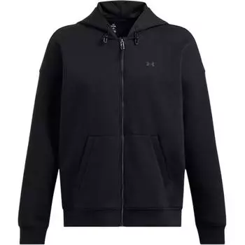 Under Armour Однотонная толстовка с капюшоном на молнии с длинным рукавом Мужская верхняя одежда Черный 1389289-001 XS