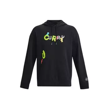 Under Armour однотонная толстовка с капюшоном с буквенным принтом и завязками, мужская толстовка с капюшоном, черная 1374305-001 XL