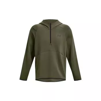 Under Armour Однотонная толстовка с логотипом бренда и полумолнией, мужские толстовки с капюшоном, зеленая 1379811-390 M