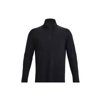 Under Armour Однотонная тренировочная футболка с длинным рукавом и застежкой-молнией 1/4, черная, для мужчин 1379673-001 XXL