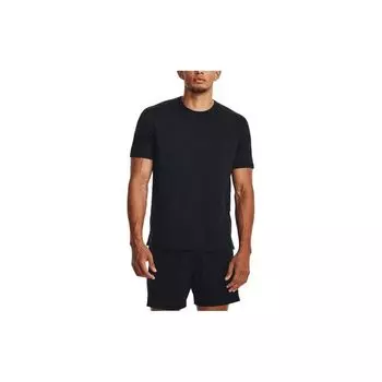 Under Armour Однотонная тренировочная футболка с коротким рукавом для мужчин, черная 1379670-001 M