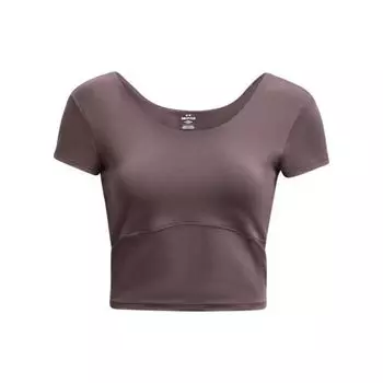 Under Armour Однотонная тренировочная футболка с круглым вырезом и коротким рукавом, женские топы, серые 1379156-057 S