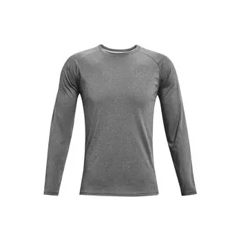 Under Armour Однотонная тренировочная футболка с круглым вырезом и длинным рукавом реглан, мужские топы, серая 1327970-001 XXL