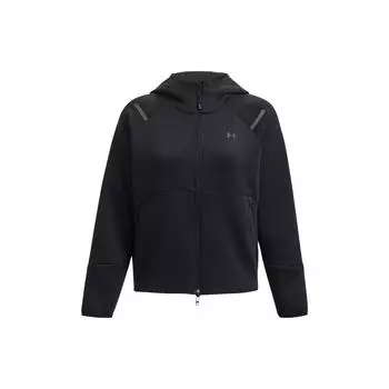 Under Armour Однотонная женская куртка с капюшоном на молнии, черная 1379842-001 XS
