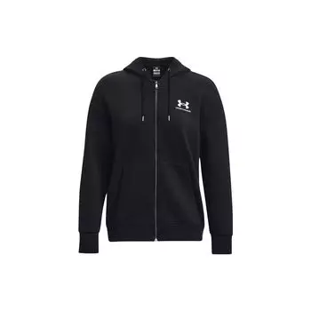 Under Armour Однотонная женская толстовка с капюшоном на молнии с буквенным принтом, черная 1379474-001 S