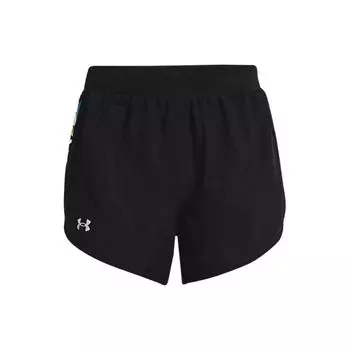 Under Armour Однотонные эластичные прямые шорты для фитнеса с логотипом, женские шорты, черные 1362681-001 M