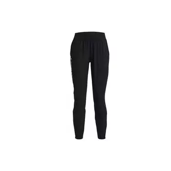 Under Armour Однотонные дышащие штаны для бега женские, черные 1365659-002 XL