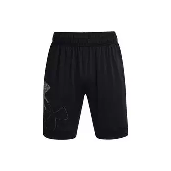 Under Armour Однотонные дышащие спортивные тренировочные шорты с крупным логотипом, мужские шорты черного цвета 1370394-001 S