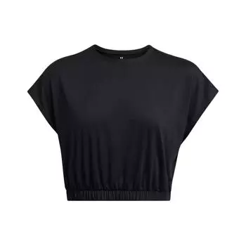 Under Armour Однотонные дышащие женские футболки с коротким рукавом, черные 1384204-001 XL