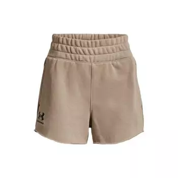 Under Armour Однотонные хлопковые спортивные шорты с эластичной резинкой на талии, женские шорты Sahara-Brown 1378652-236 L